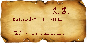 Koleszár Brigitta névjegykártya