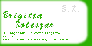 brigitta koleszar business card